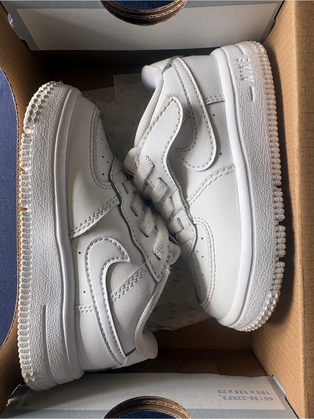 Nike White Kids Leather Sneakers
